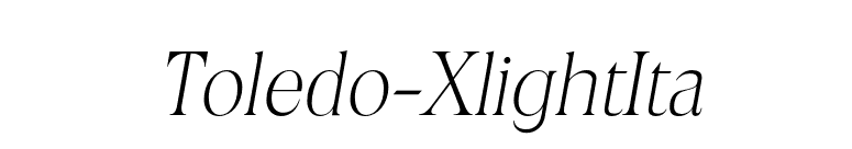 Toledo-XlightIta font preview