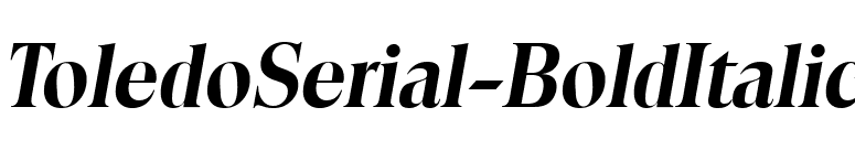 ToledoSerial-BoldItalic font preview