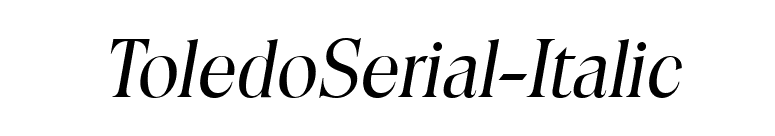 ToledoSerial-Italic font preview