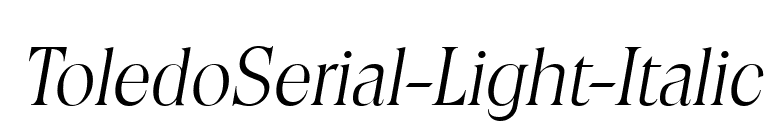 ToledoSerial-Light-Italic font preview