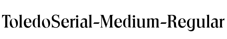 ToledoSerial-Medium-Regular font preview