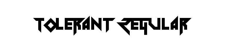 Tolerant Regular font preview