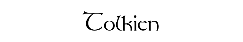 Tolkien font preview