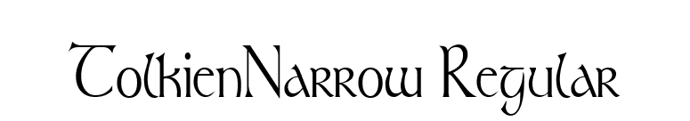 TolkienNarrow Regular font preview