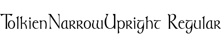 TolkienNarrowUpright Regular font preview