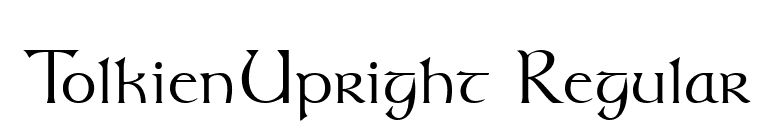 TolkienUpright Regular font preview