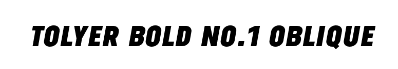 Tolyer Bold no.1 Oblique font preview