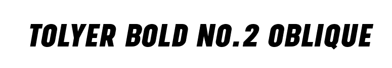 Tolyer Bold no.2 Oblique font preview