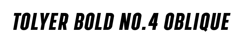 Tolyer Bold no.4 Oblique font preview