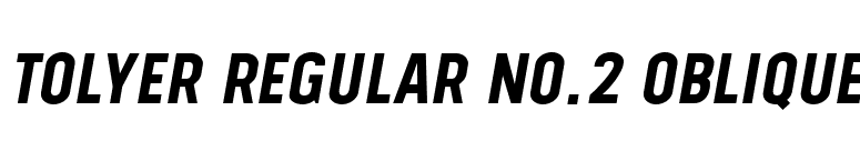 Tolyer Regular no.2 Oblique font preview