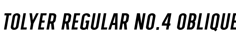 Tolyer Regular no.4 Oblique font preview