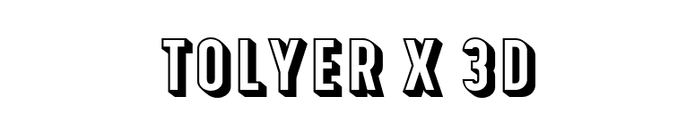 Tolyer X 3D font preview