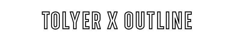 Tolyer X Outline font preview