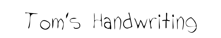 Tom's Handwriting font preview