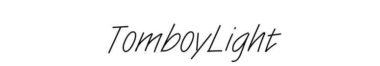 TomboyLight font preview