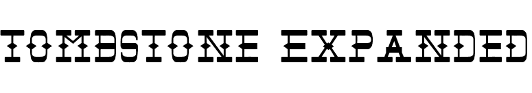 Tombstone Expanded font preview