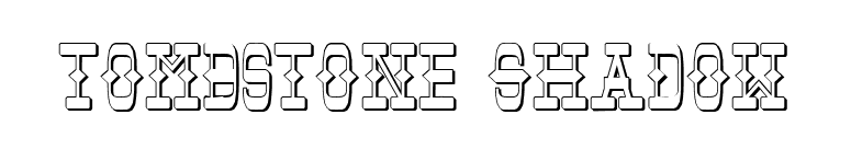Tombstone Shadow font preview