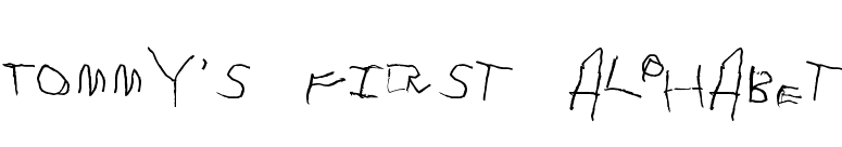 Tommy's First Alphabet font preview