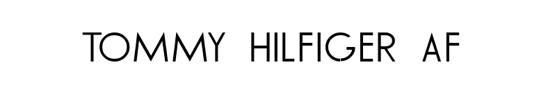 TOMMY HILFIGER AF font preview