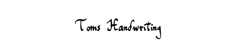 Toms Handwriting font preview