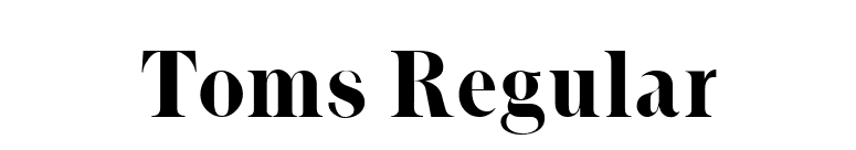 Toms Regular font preview