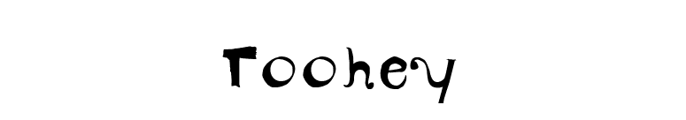 Toohey font preview