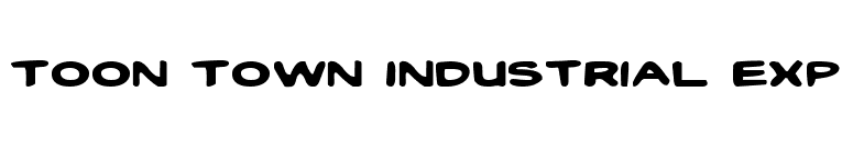 Toon Town Industrial Exp font preview