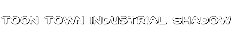 Toon Town Industrial Shadow font preview