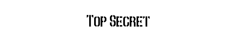 Top Secret  font preview