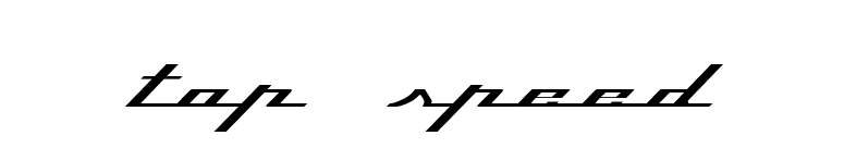 Top Speed font preview