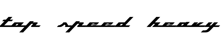 Top Speed Heavy font preview