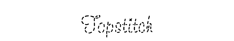 Topstitch font preview