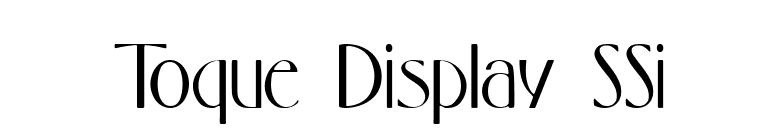 Toque Display SSi font preview