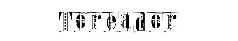 Toreador font preview