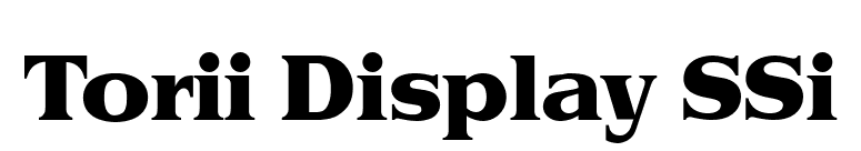 Torii Display SSi font preview