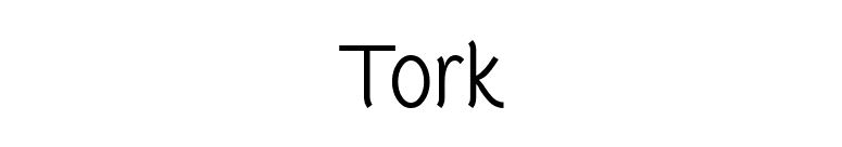 Tork font preview