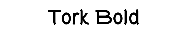 Tork Bold font preview