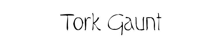 Tork Gaunt font preview
