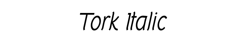 Tork Italic font preview