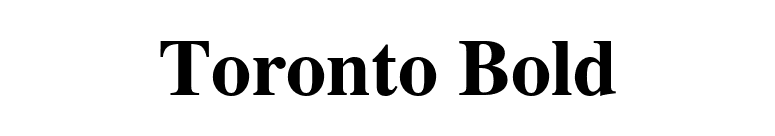 Toronto Bold font preview