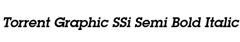 Torrent Graphic SSi Semi Bold Italic font preview
