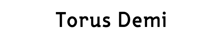 Torus Demi font preview