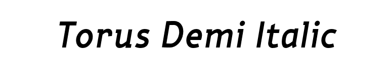 Torus Demi Italic font preview