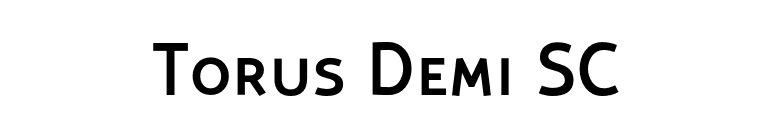 Torus Demi SC font preview
