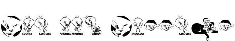 Totally Tweetie font preview