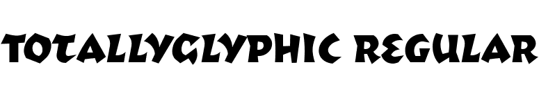 TotallyGlyphic Regular font preview