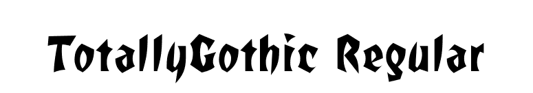 TotallyGothic Regular font preview