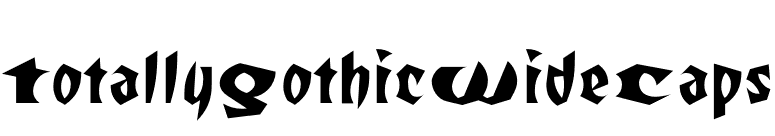TotallyGothicWideCaps font preview