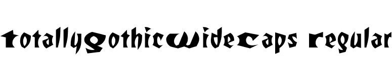 TotallyGothicWideCaps Regular font preview