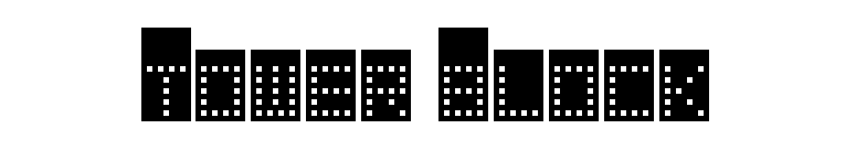 Tower Block
 font preview